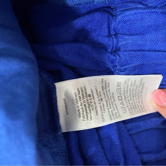 Madewell Colorful Blue Pull-On Shorts Linen XXS - Picture 6 of 6